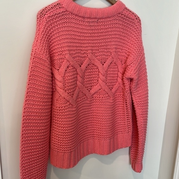 Banana Republic Cable Knit Sweater Merino Wool Size Large - Picture 7 of 8